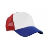 Trucker cap - mod. 3803:White, Polyester, Red